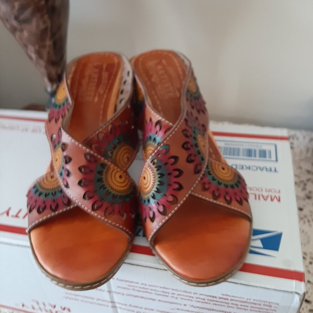 L'artiste Spring Step Women's Sandals Slip on Size ur 41 us 9.5 to 10